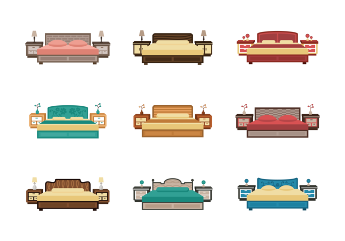 Headboard Icons Vector