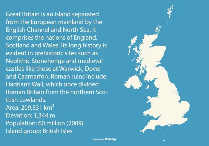 Map of Great Britain vector