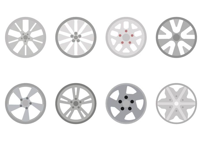 Flat Hubcap Vectors