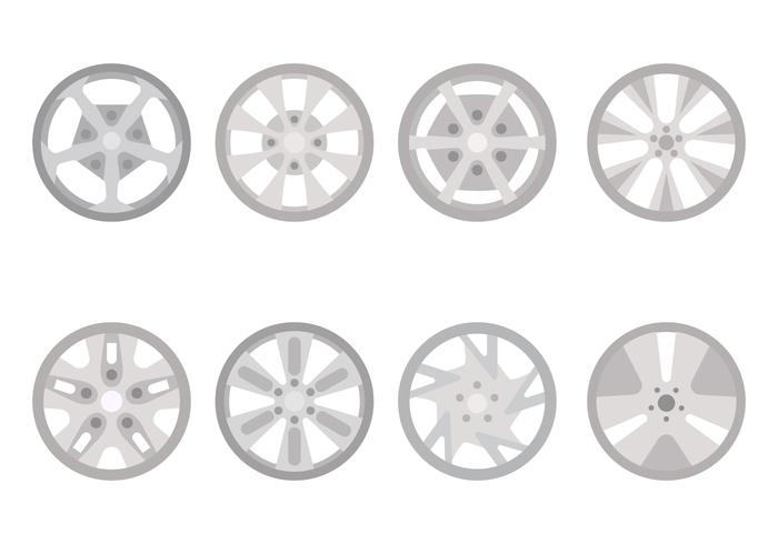 Flat Hubcap Vectors