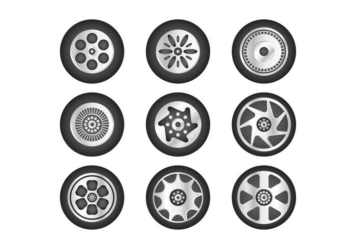 Colección libre de vectores de Hubcap