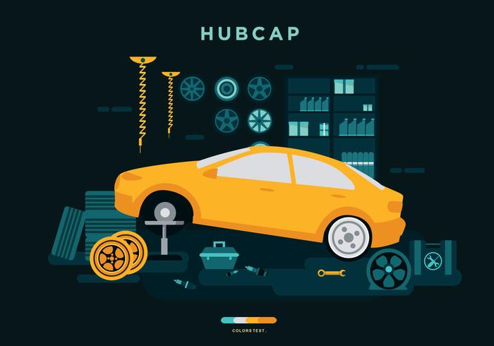 Vector libre de la instalación de Hubcap