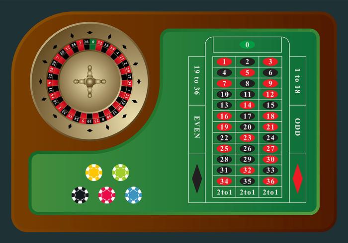 Vector de mesa de ruleta