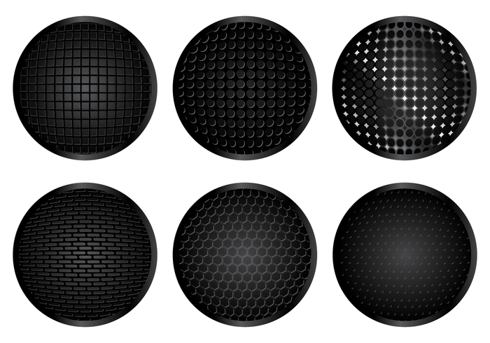 Black Speaker Grill Vector