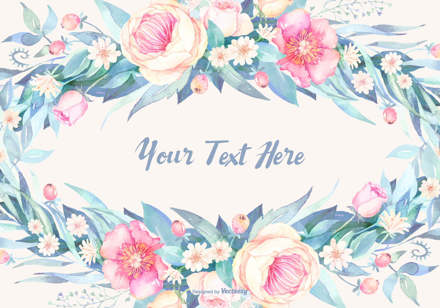 Beautiful Watercolor Flowers Background - Download Free Vector Art, Stock Graphics & Images