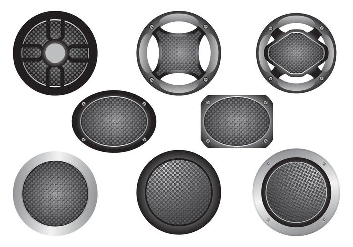 Speaker grill vector set Speaker grill vector set
