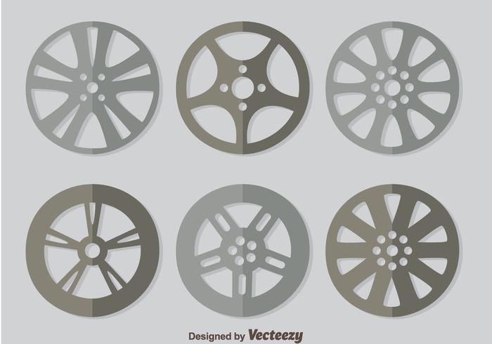 Hubcap  On Grey Vector