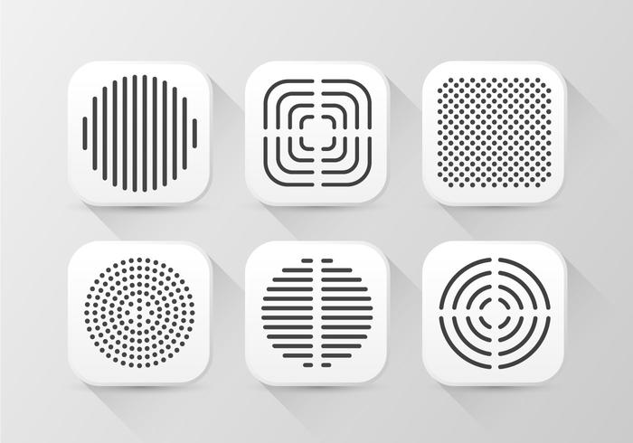 Speaker Grill Pattern Buttom Icon vector