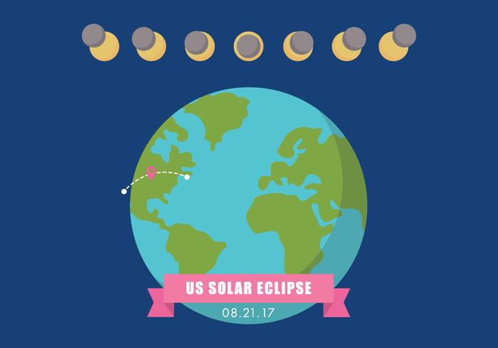 US Solar Eclipse vector