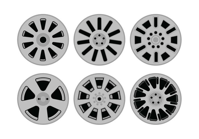 Hubcap vector set