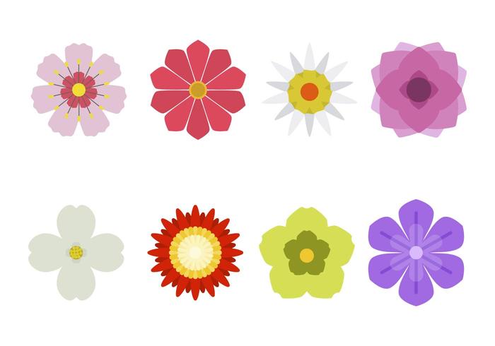 Flat Flower Vectors