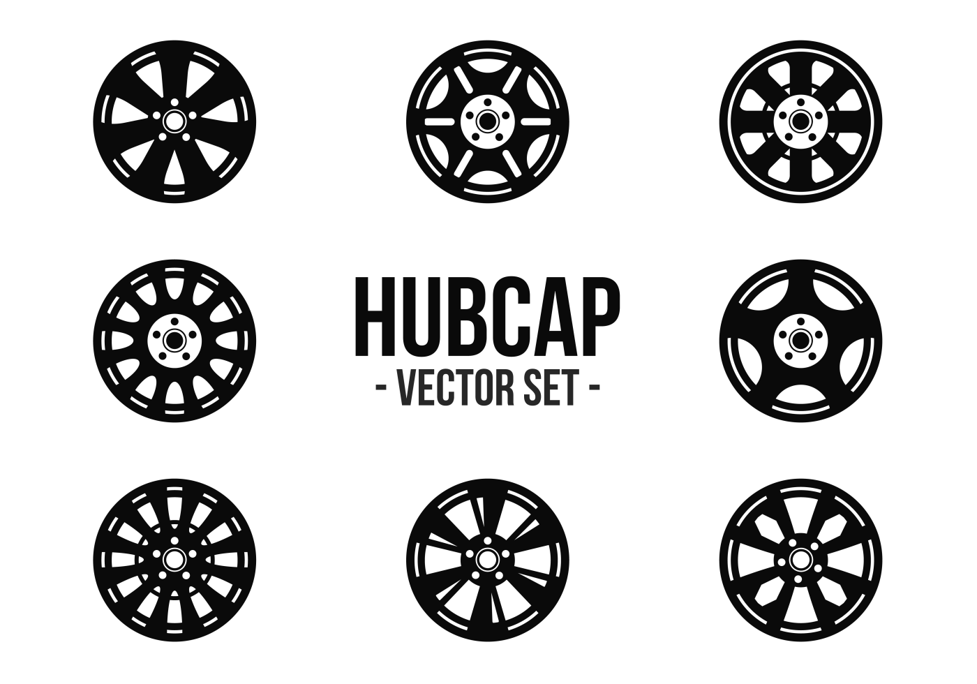 Hubcap Icons Vector 157423 Vector Art at Vecteezy