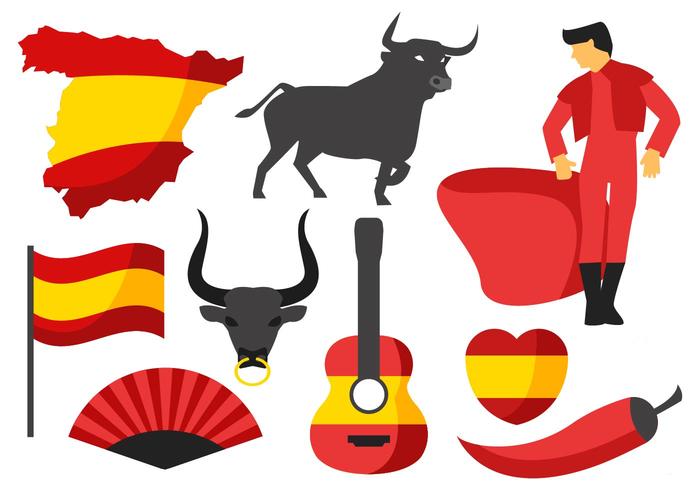 Libre España Iconos Vector