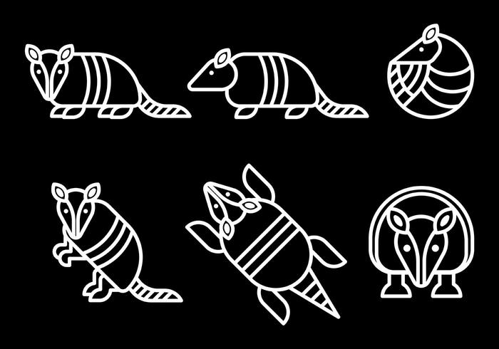 Iconos Del Vector Del Armadillo