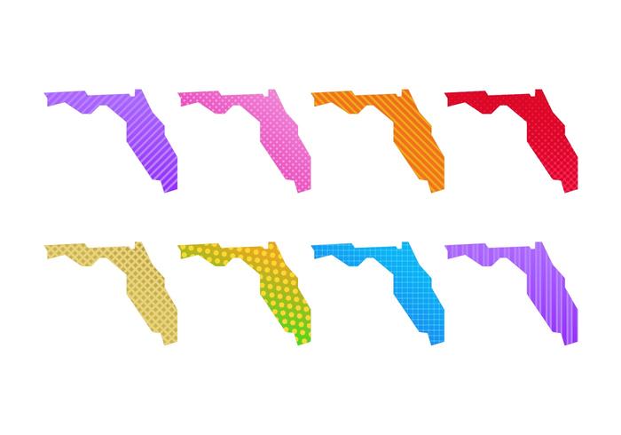 Florida Map Pattern Vector