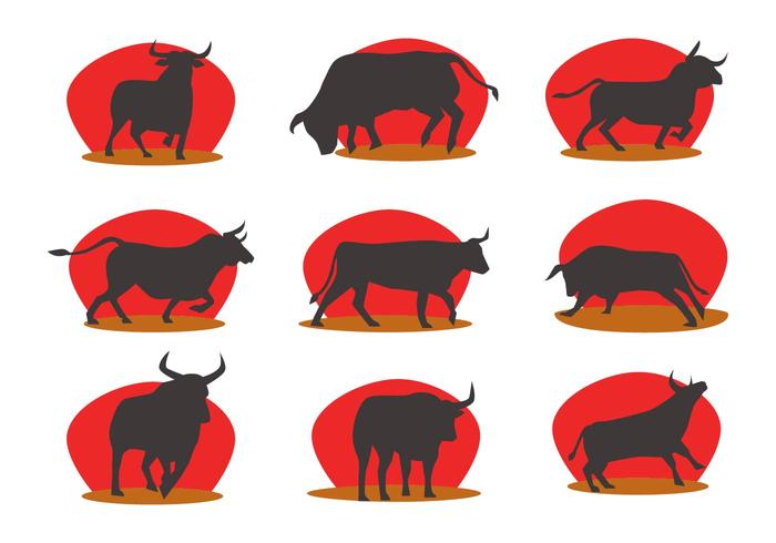 Free Silhouettes Bull Fighter Vector