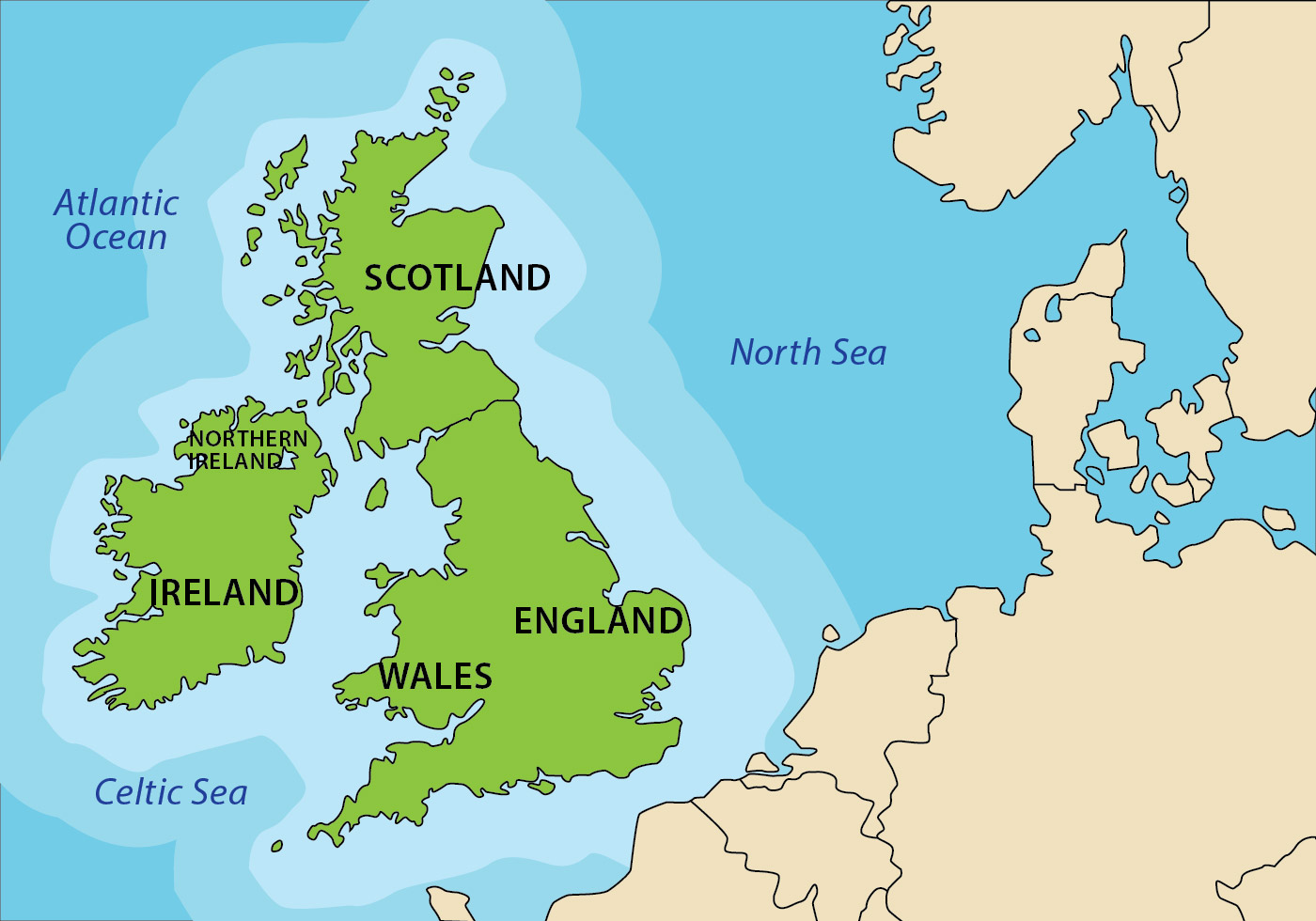 The smallest island is great britain