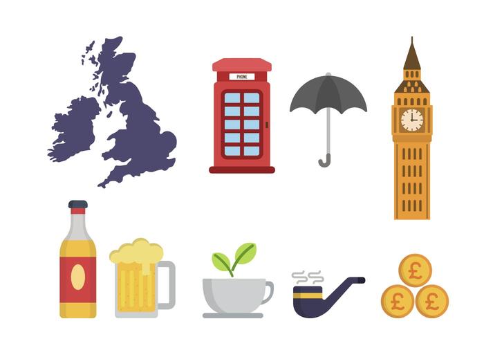 Flat United Kingdom Vectors