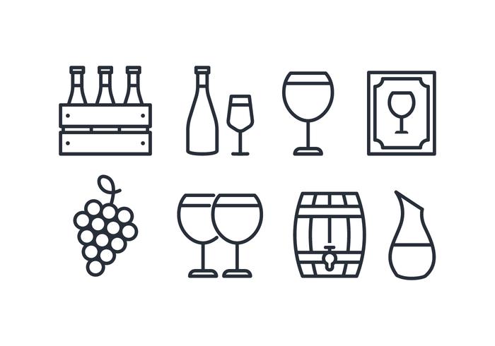 Wine Icon Pack vector