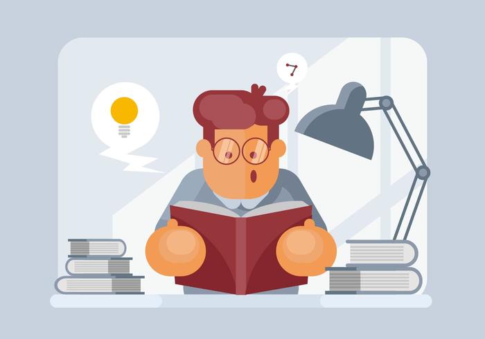 Bookworm Illustration vector