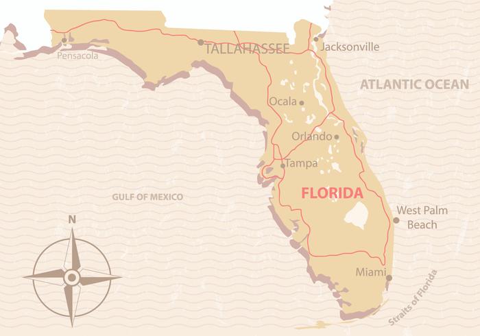 Vintage Florida Map vector