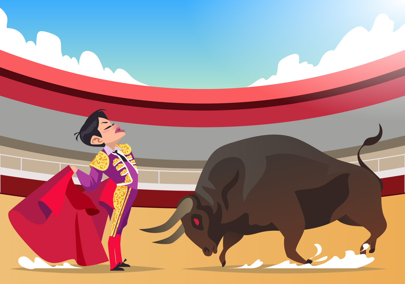 bull fight animated