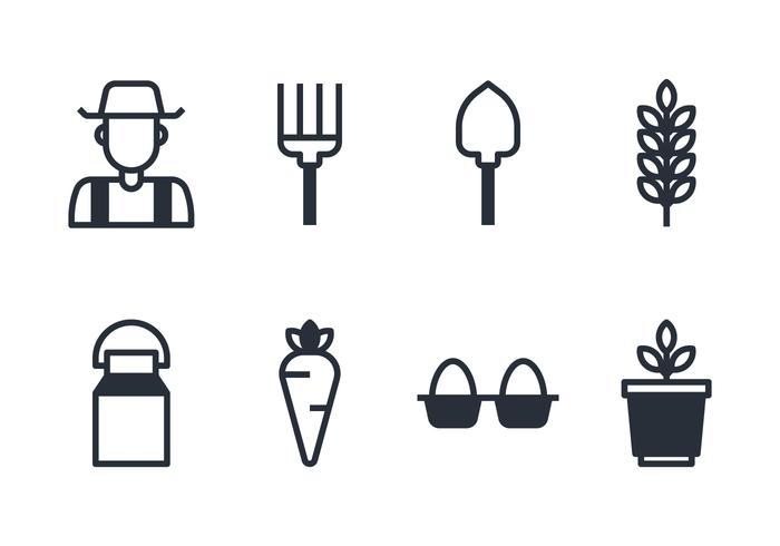 Farmer Icon Set vector