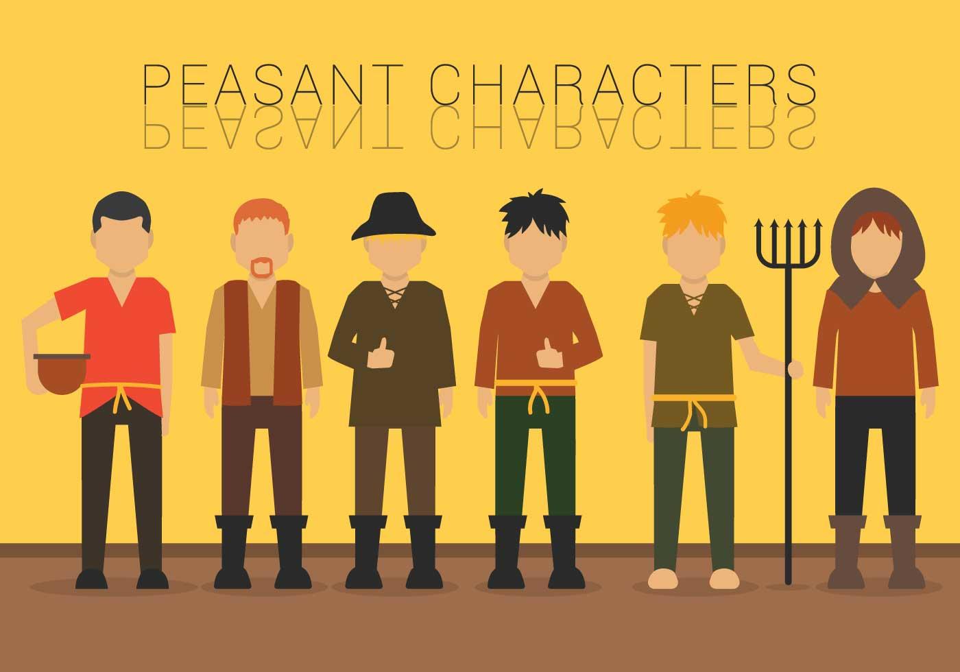 Peasant vector set 157548 Vector Art at Vecteezy