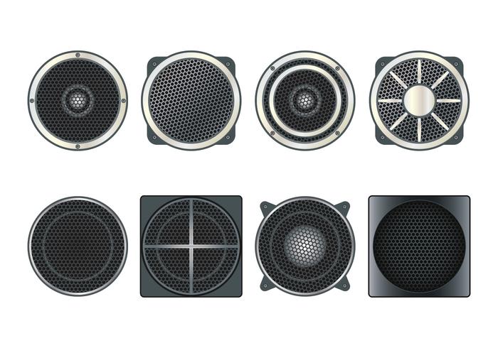 Altavoz de iconos vector de parrilla