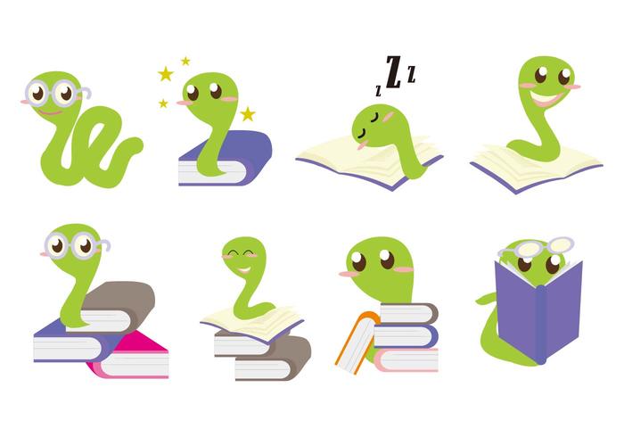 Bookworm Character Vector