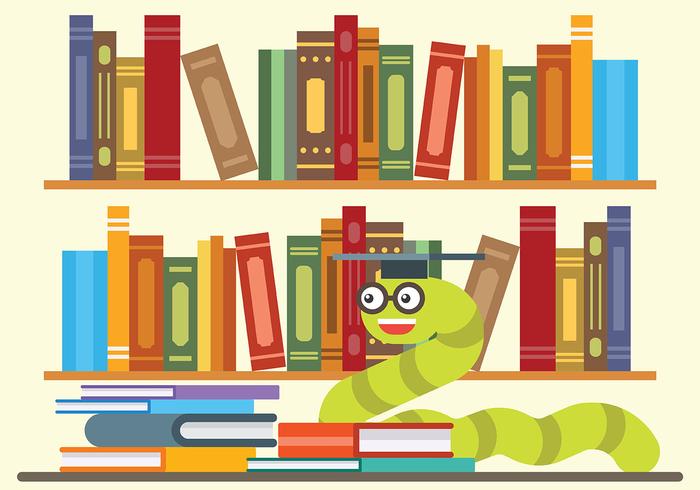 Bookworm Vector Illustration