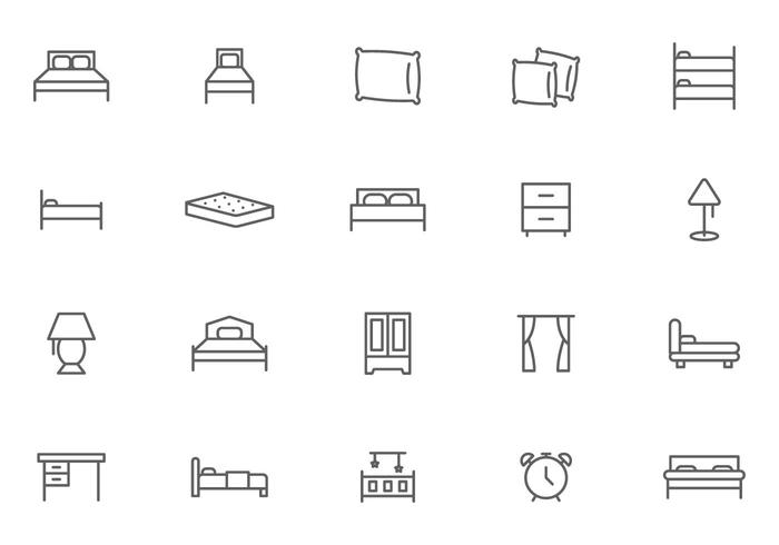 Free Bed and Nighttime Vectors