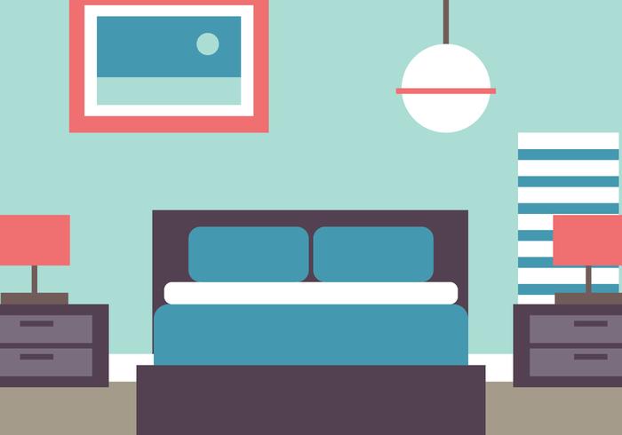 Flat Style Bedroom vector