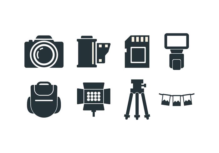 Icono de vector de herramientas de fotografía