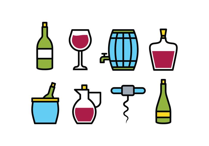 Wine Icon Pack vector