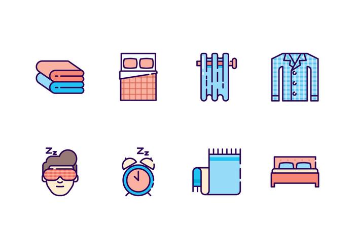 Iconos de Dormitorio Gratis vector