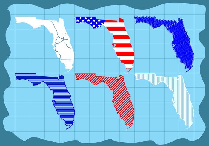 Free Beautiful Florida Map Vector