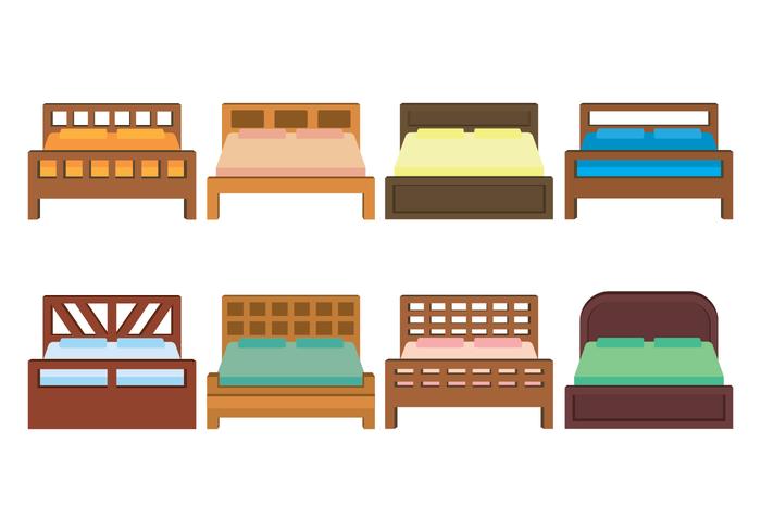 Conjunto de iconos de vector de ropa de cama