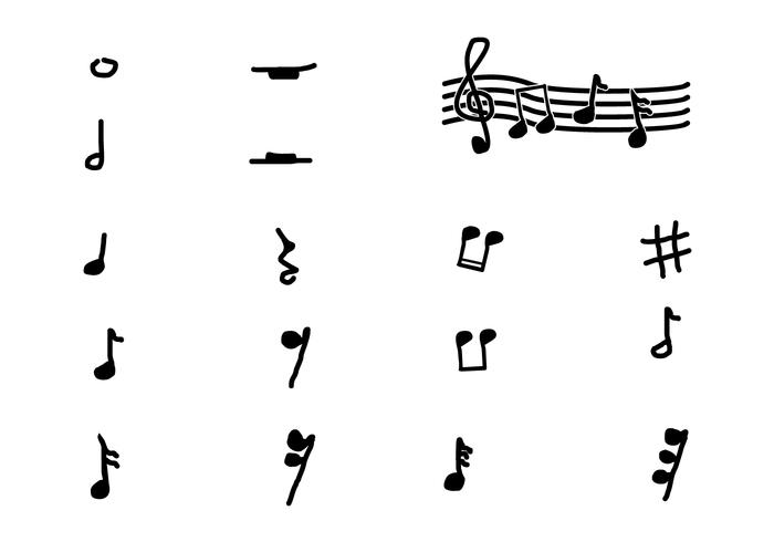 Notas musicales vector