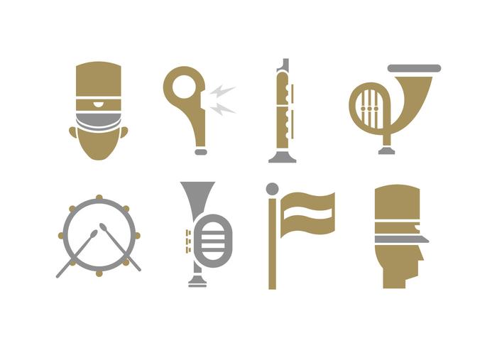 Marching band tools icon vector