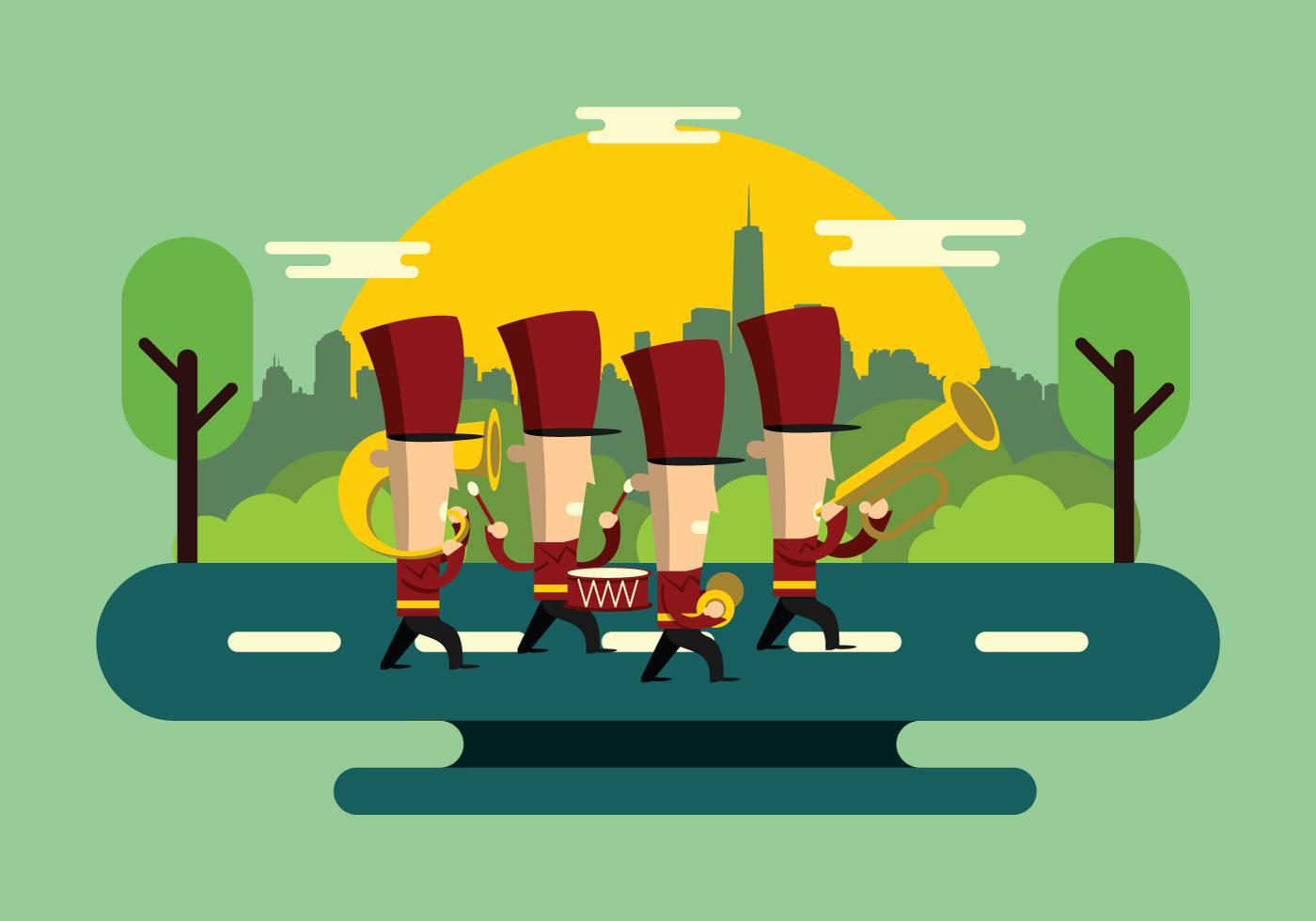 Marching Band Parade 157694 Vector Art at Vecteezy