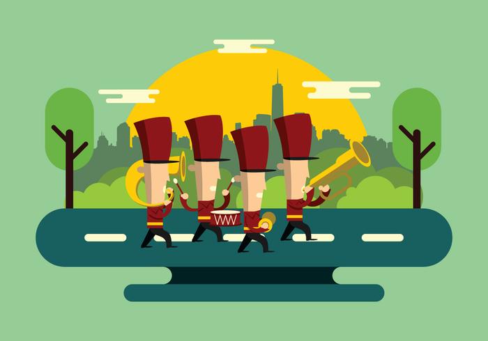 Marching Band Parade vector