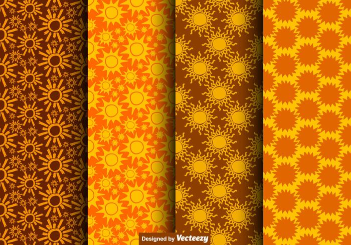 Vektor sömlösa Hand Drawn Sun Icon Patterns Vektor sömlösa Hand Drawn Sun Icon Patterns