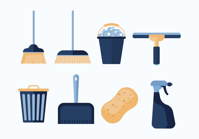 Free Cleaning Tools Vector Icon