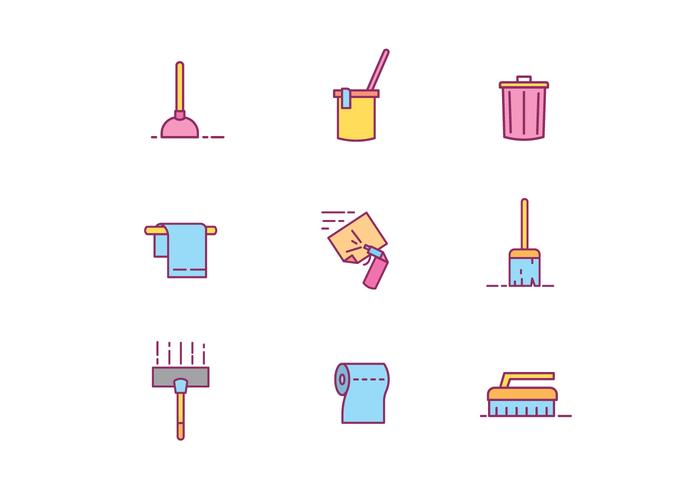 Cleaning Icons vector