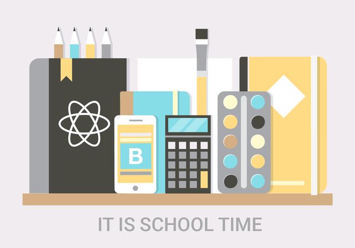 Free Flat School Vector Elements Free Flat School Vector Elements