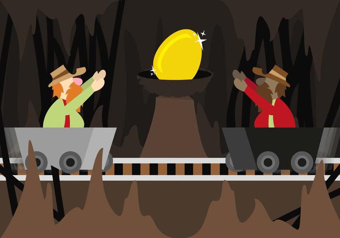 Gold Rush Race Illustration Vector