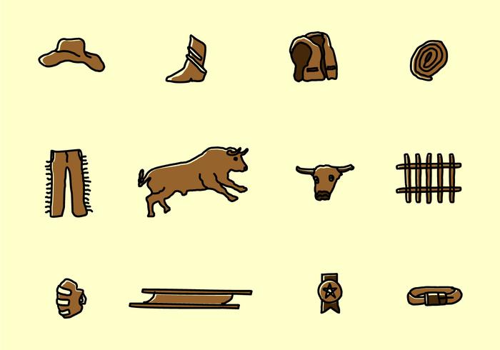 Bull Fighter Icons vector