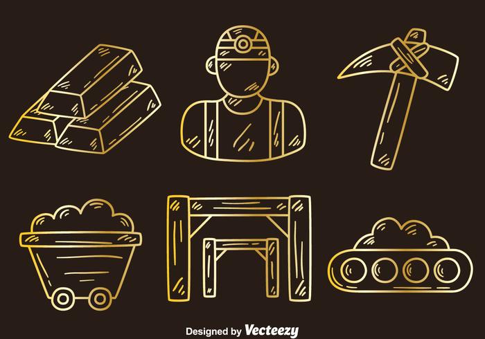 Sketch Gold Rush Element Vector