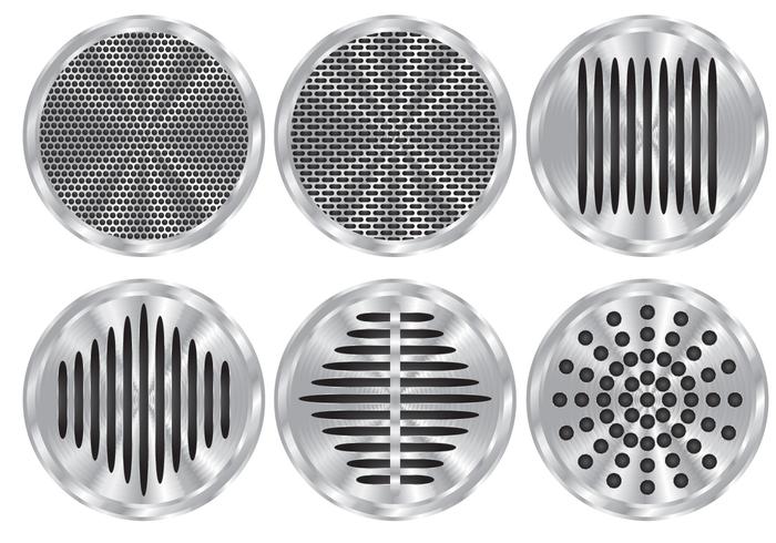 Six Speaker Grill Vectors 